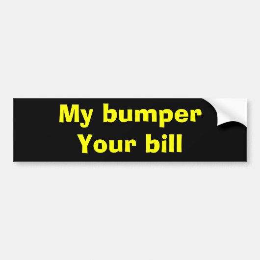 Mijn bumper - Bumpersticker (Voorkant)