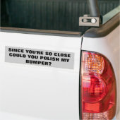 Mijn bumper poetsen? bumpersticker (Op Truck)