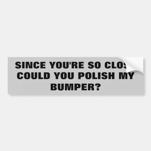 Mijn bumper poetsen? bumpersticker (Voorkant)
