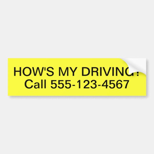 Mijn Bumpersticker voor autorijden (Voorkant)