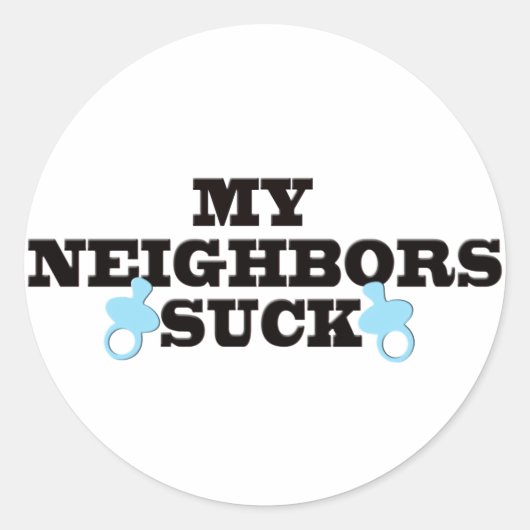 Mijn buren Suck Ronde Sticker (Voorkant)