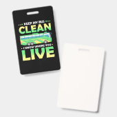 Mijn bus reinigen badge (Voor- en achterkant)