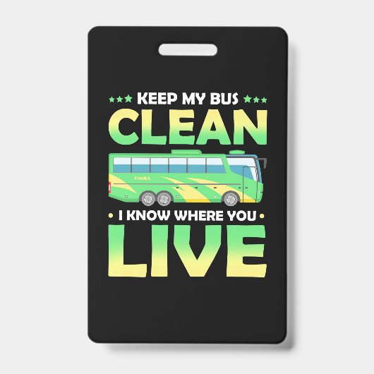 Mijn bus reinigen badge (Voorzijde)