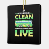 Mijn bus reinigen keramisch ornament (Links)