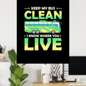 Mijn bus reinigen poster (Thuiskantoor)