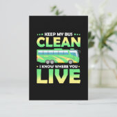 Mijn bus reinigen RSVP kaartje (Staand voorkant)