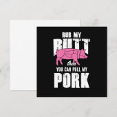 Mijn Butt Barbecue Party verwrijven met de griltij Kaart (Voorkant / Achterkant)