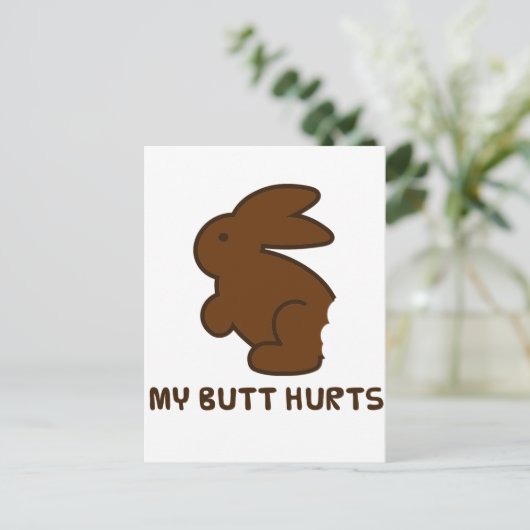 Mijn Butt Hurts Briefkaart (Staand voorkant)
