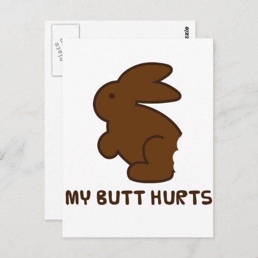 Mijn Butt Hurts Briefkaart (Voorkant / Achterkant)