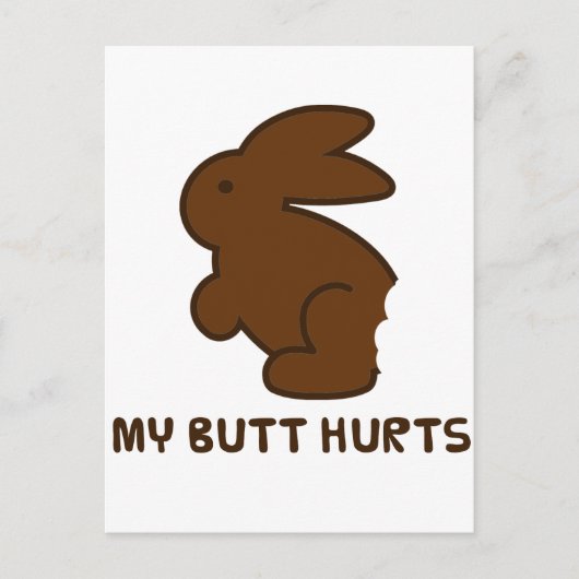 Mijn Butt Hurts Briefkaart (Voorkant)
