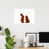 Mijn Butt Hurts Chocolate Bunny Funny Pasen Poster (Thuiskantoor)