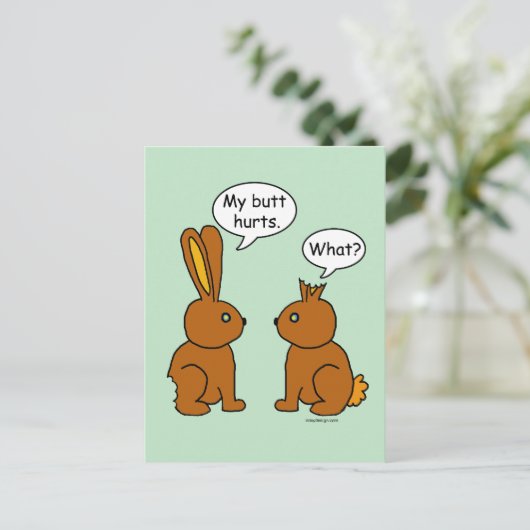 Mijn Butt Hurts. -Wat? Briefkaart (Staand voorkant)