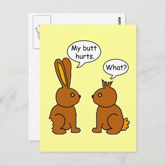 Mijn Butt Hurts. - Wat? Briefkaart (Voorkant / Achterkant)