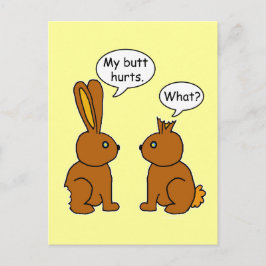 Mijn Butt Hurts. - Wat? Briefkaart