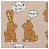 Mijn Butt Hurts. -Wat? Bunny Pattern Stof (Close Up)