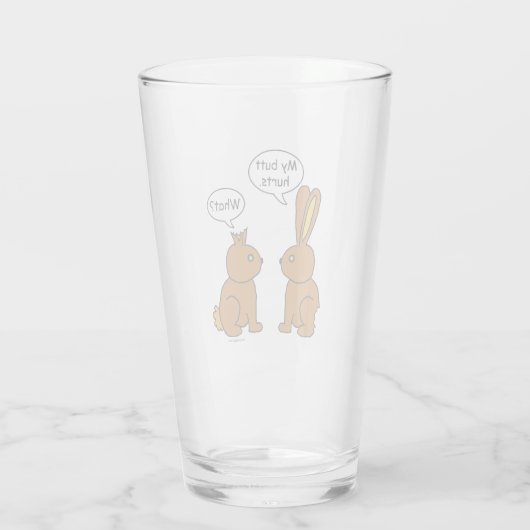 Mijn Butt Hurts. -Wat? Glas (Achterkant)