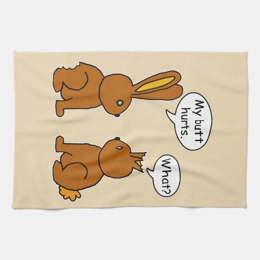 Mijn Butt Hurts. -Wat? Grappig Theedoek (Horizontaal)