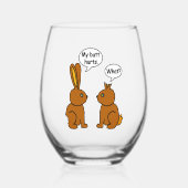 Mijn Butt Hurts. - Wat? Wijnglas Zonder Voet (Voorkant)