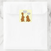 Mijn Butt huurt wat grappige Bunnies Vierkante Sticker (Tas)