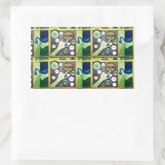 Mijn Button.png Rechthoekige Sticker (Tas)