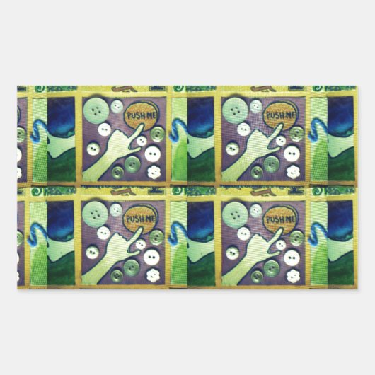 Mijn Button.png Rechthoekige Sticker (Voorkant)