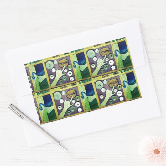 Mijn Button.png Rechthoekige Sticker (Envelop)