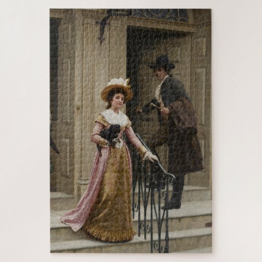 Mijn buurvrouw (Flirtend stel) (Schoonheid) Legpuzzel (Verticaal)