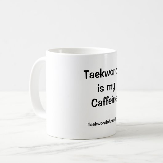 Mijn cafeïne koffiemok (Voorkant links)