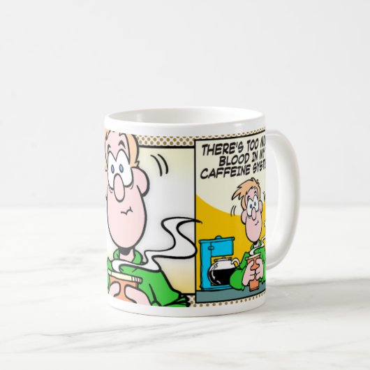 Mijn cafeïnestelsel koffiemok (Voorkant rechts)