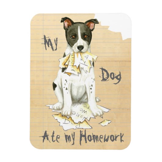 Mijn Canaan Dog Ate Mijn thuiswerk Magneet (Verticaal)