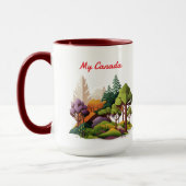 Mijn Canada Red en Groenen NATUUR Mok (Links)