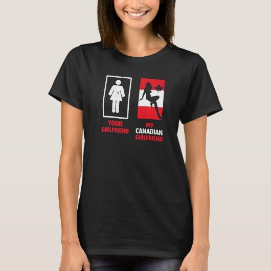 Mijn Canadese Vriendin Couple Relatie Valenti T-shirt (Voorkant)