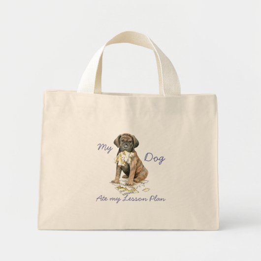 Mijn Cane Corso Ate Mijn Lesson Plan Mini Tote Bag (Voorkant)