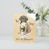 Mijn Cane Corso Ate Mijn thuiswerk Briefkaart (Staand voorkant)