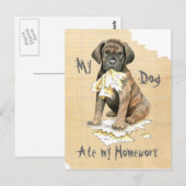 Mijn Cane Corso Ate Mijn thuiswerk Briefkaart (Voorkant / Achterkant)