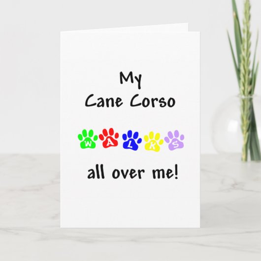 Mijn Cane Corso loopt over me heen Feestdagen Kaart (Voorkant)