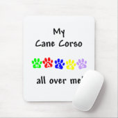 Mijn Cane Corso loopt over me heen Muismat (Met muis)