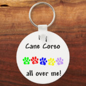 Mijn Cane Corso loopt over me heen Sleutelhanger (Voorkant)