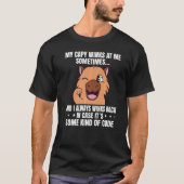 Mijn Capy windt me soms op Funny Capybara Capib T-shirt (Voorkant)