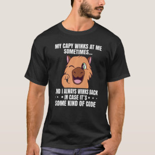 Mijn Capy windt me soms op Funny Capybara Capib T-shirt