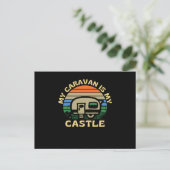 Mijn caravan is mijn Castle Caravanning Briefkaart (Staand voorkant)