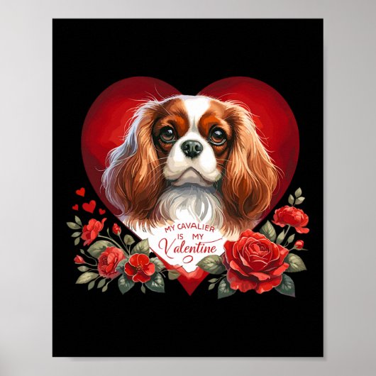 Mijn Cavalier is mijn Valentijnshond Moeder en Vad Poster (Voorkant)