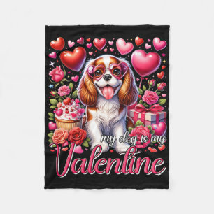 Mijn Cavalier King Charles Spaniel is mijn Valenti Fleece Deken