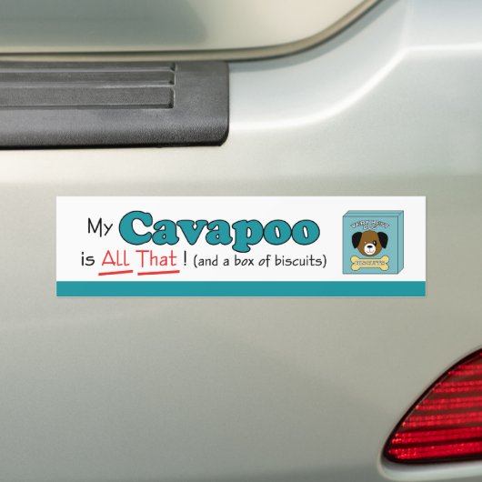 Mijn Cavapoo is alles. Bumpersticker (Op auto)