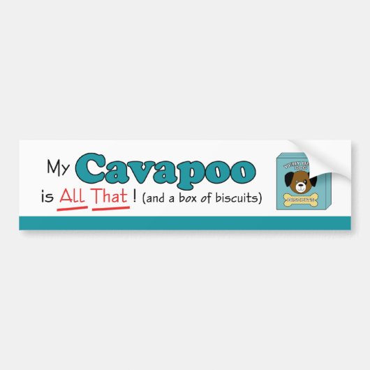 Mijn Cavapoo is alles. Bumpersticker (Voorkant)