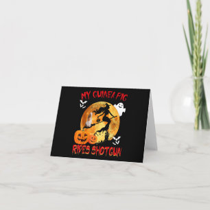 Mijn cavia rijdt op Halloween Cavia Kaart