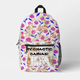 MIJN CHAOTISCHE CANVAS Rugzak! Bedrukte Rugzak