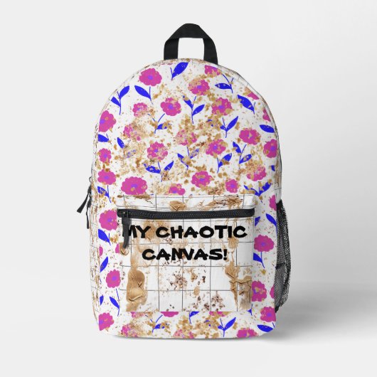 MIJN CHAOTISCHE CANVAS Rugzak! Bedrukte Rugzak (Voorkant)