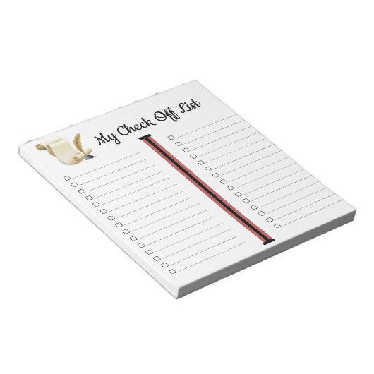 Mijn Check Off List-laptop Notitieblok (Schuin)