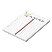 Mijn Check Off List-laptop Notitieblok (Linkerzijde)